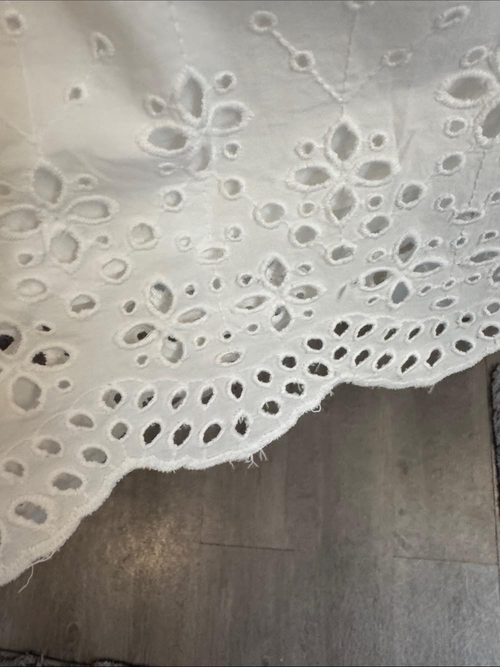 MSK White Eyelet-Hem Polo Dress Shirt - Picture 5 of 5